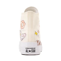 Womens Converse Chuck Taylor All Star Lift Retro Embroidery High-Top Sneaker - Egret