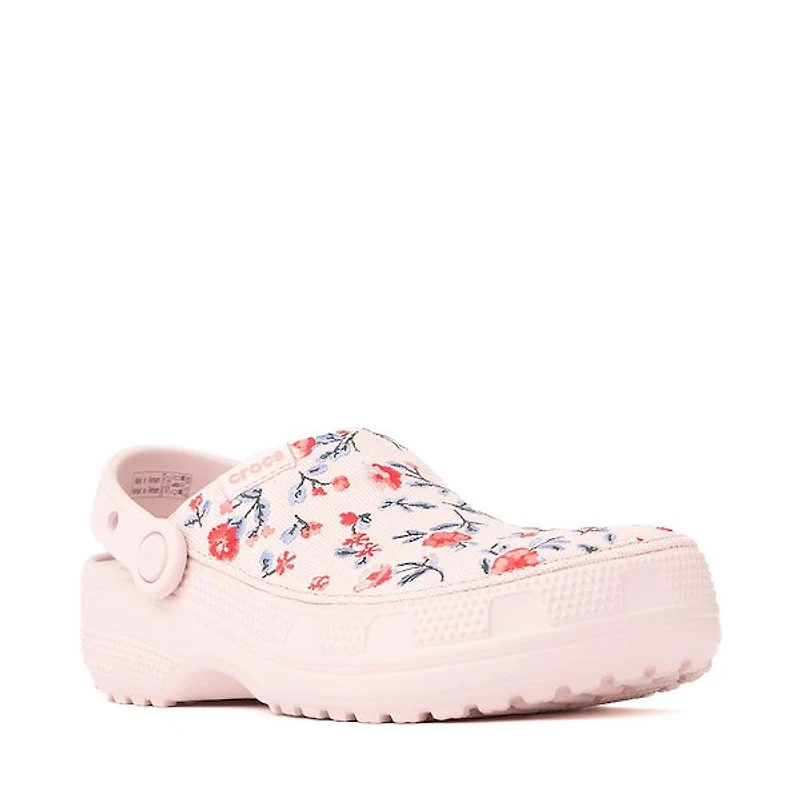 Crocs Classic Crafted Floral Clog - Cotton Candy
