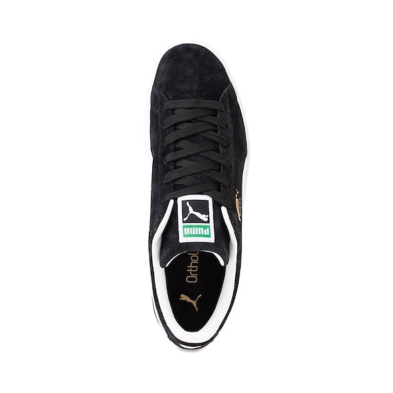 Mens PUMA Suede Classic Sneaker - Black / White