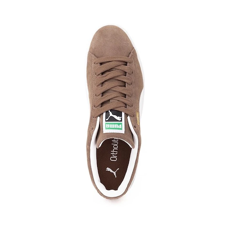 Mens PUMA Suede Classic Sneaker - Haute Coffee / White