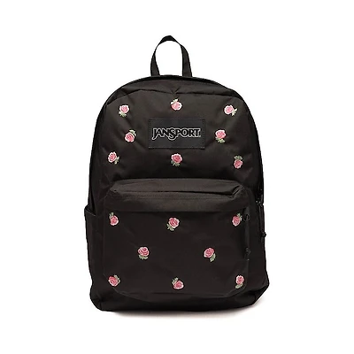JanSport Superbreak® Plus Backpack - Just A Rose Embroidery Black
