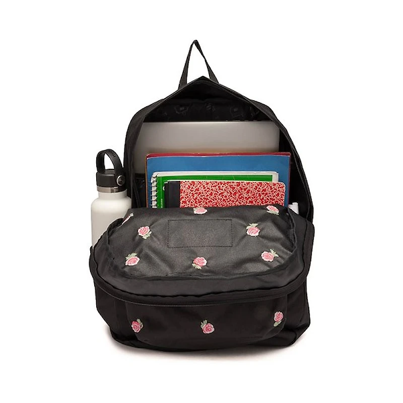 JanSport Superbreak® Plus Backpack - Just A Rose Embroidery Black