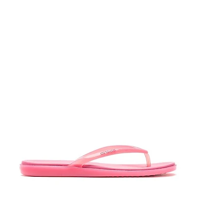Womens Crocs Miami Jelly Round Toe Flip-Flop - Pink Lemonade