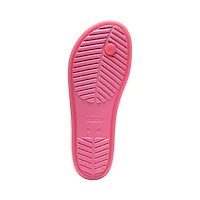 Womens Crocs Miami Jelly Round Toe Flip-Flop - Pink Lemonade
