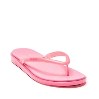 Womens Crocs Miami Jelly Round Toe Flip-Flop - Pink Lemonade