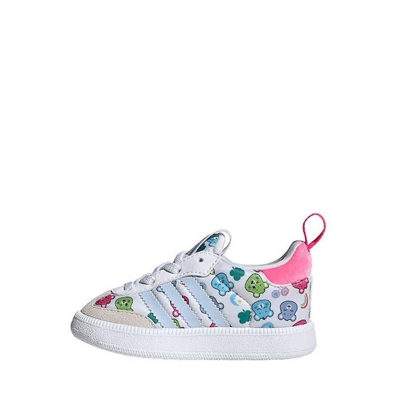 adidas x Care Bears Samba Quick-On Shoe - Baby / Toddler Cloud White Crystal Sky