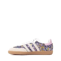 adidas Samba OG Athletic Shoe - Big Kid Core White / Orchid Fusion Gum