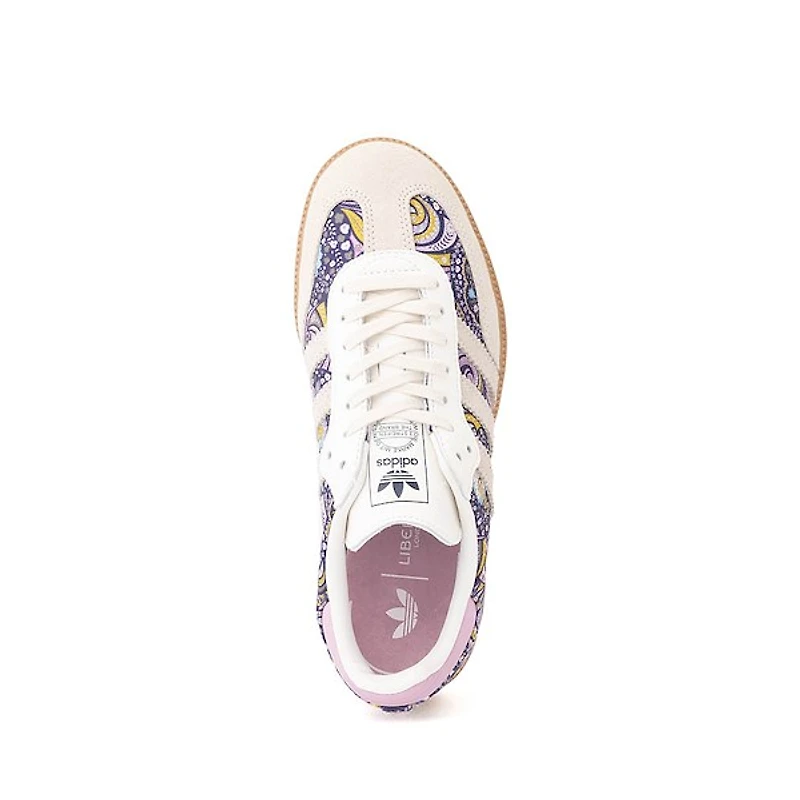 adidas Samba OG Athletic Shoe - Big Kid Core White / Orchid Fusion Gum