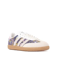 adidas Samba OG Athletic Shoe - Big Kid Core White / Orchid Fusion Gum