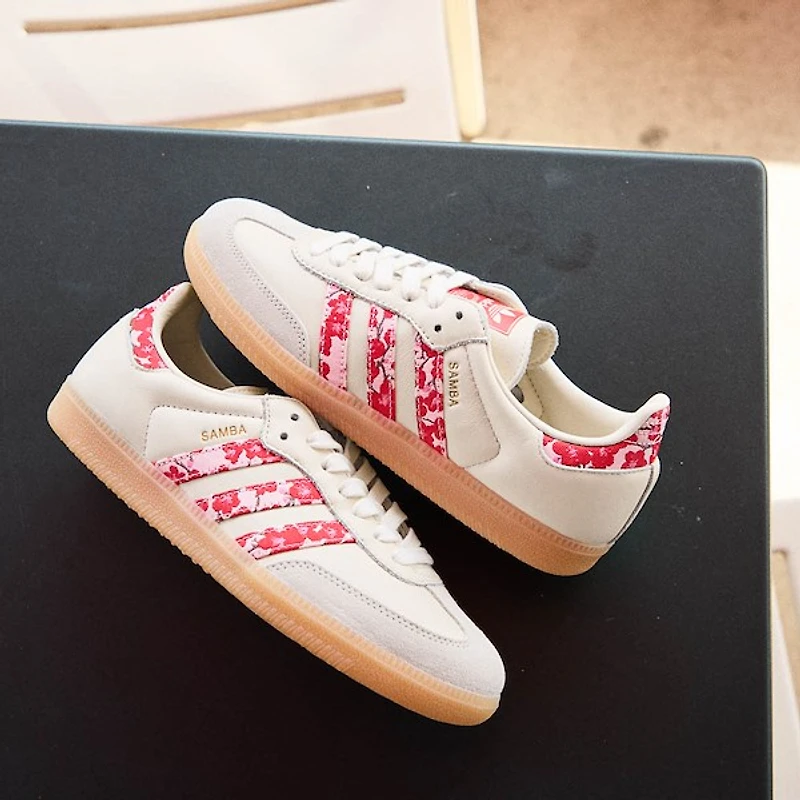 Womens adidas Samba OG Athletic Shoe - Off White / Pure Ruby Distilled Pink