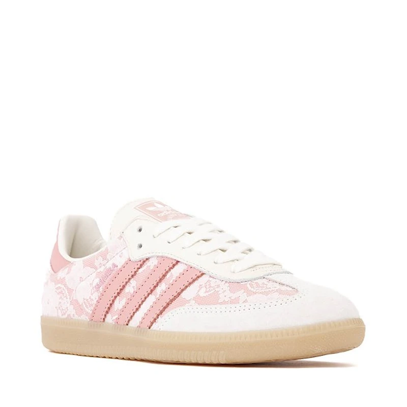 Chaussure athlétique adidas Samba OG pour femmes - Blanc cassé / Rose