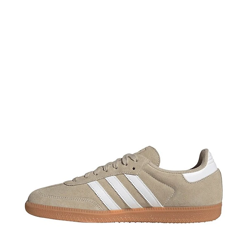 adidas Samba OG Athletic Shoe - Khaki Three / Cloud White Gum