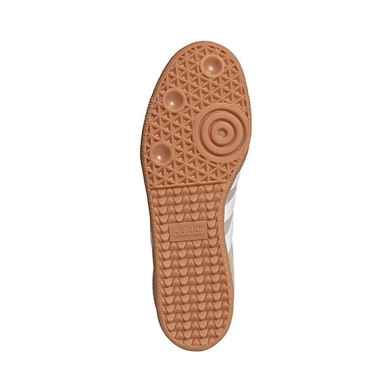 adidas Samba OG Athletic Shoe - Khaki Three / Cloud White Gum