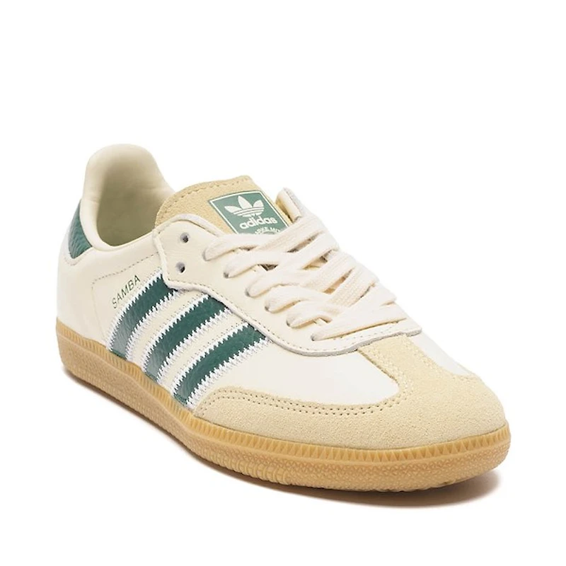 Chaussure athlétique adidas Samba OG pour hommes - Crème / Vert Gomme