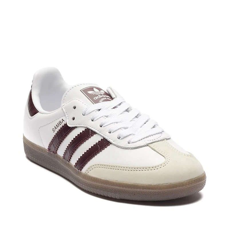 Womens adidas Samba OG Athletic Shoe - Cloud White / Maroon Gum
