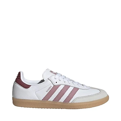 Womens adidas Samba OG Athletic Shoe - Cloud White / Magic Mauve Quiet Crimson