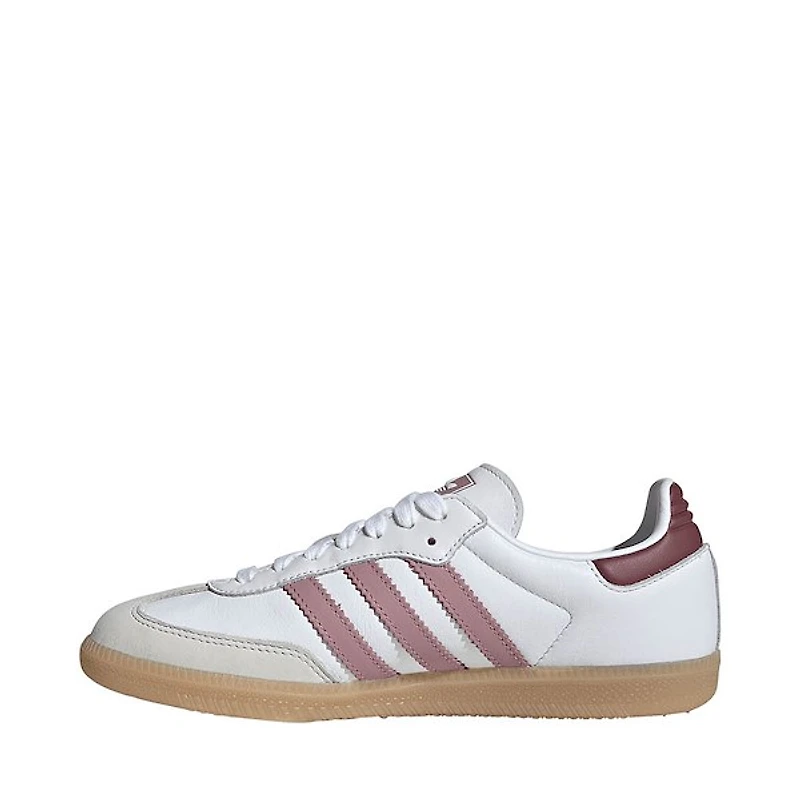 Womens adidas Samba OG Athletic Shoe - Cloud White / Magic Mauve Quiet Crimson