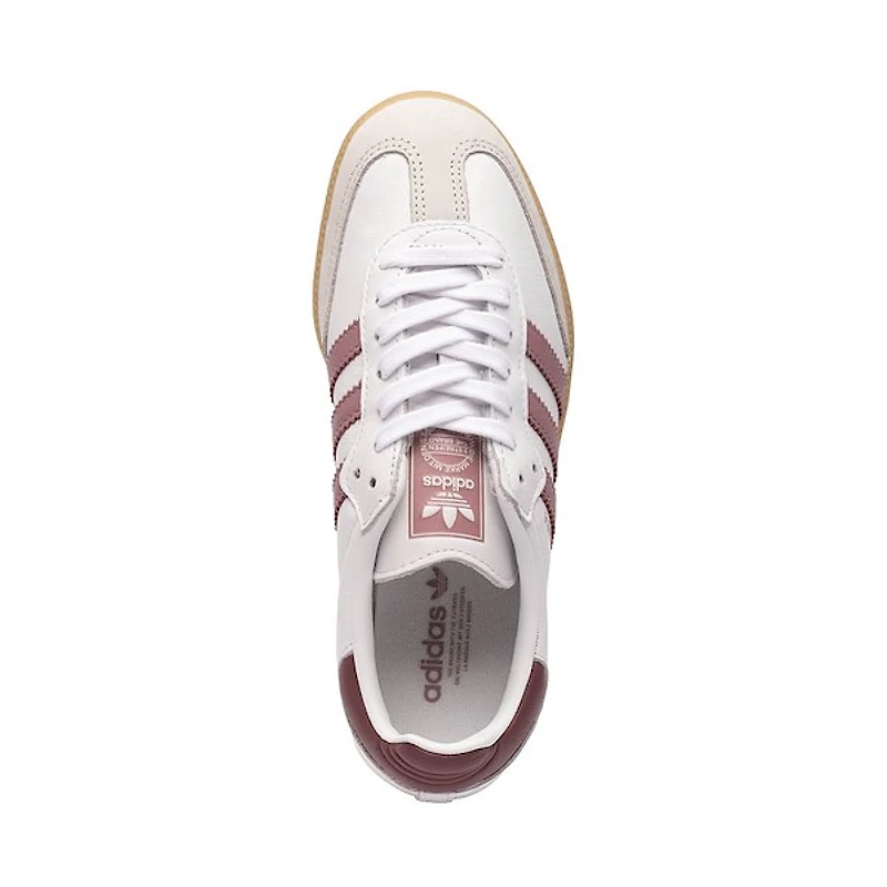 Womens adidas Samba OG Athletic Shoe - Cloud White / Magic Mauve Quiet Crimson