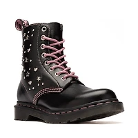 Botte à 8 œillets Dr. Martens 1460 Pascal coeurs + étoiles pour femmes - Noir