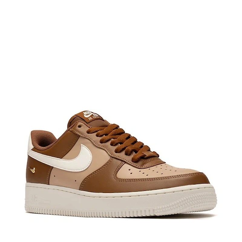 Womens Nike Air Force 1 '07 Athletic Shoe - Light British Tan / Sail Hemp Metallic Gold