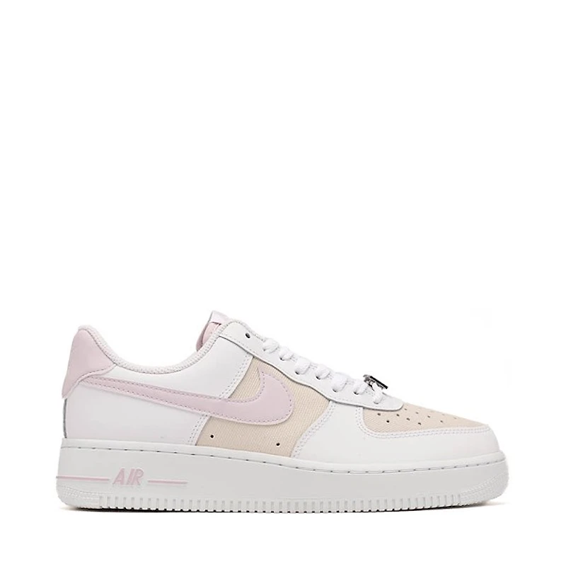 Womens Nike Air Force 1 '07 SE Athletic Shoe - White / Bleached Lilac Metallic Silver