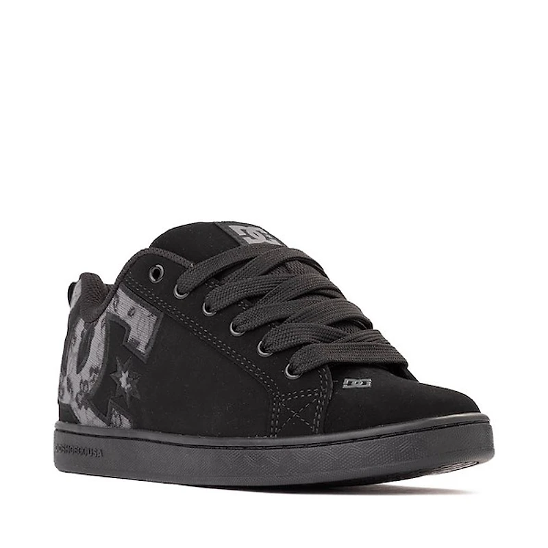 Womens DC Court Graffik Skate Shoe - Black / Grey Lace