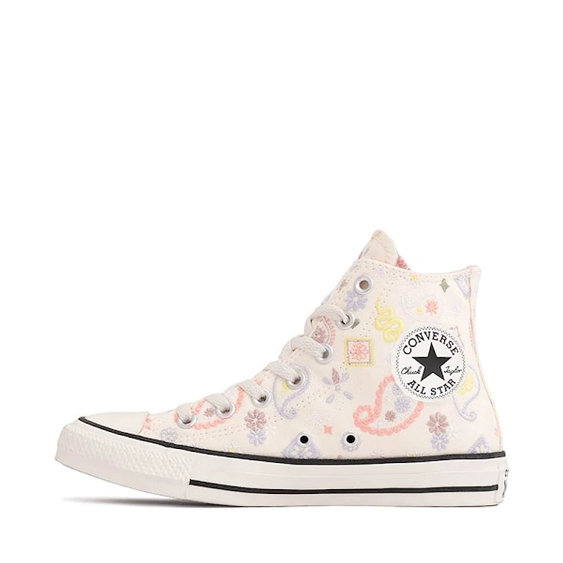 Converse Chuck Taylor All Star Embroidered Paisley Pop High-Top Sneaker - Egret / Olive Android Petal Pink