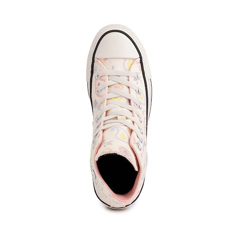 Converse Chuck Taylor All Star Embroidered Paisley Pop High-Top Sneaker - Egret / Olive Android Petal Pink