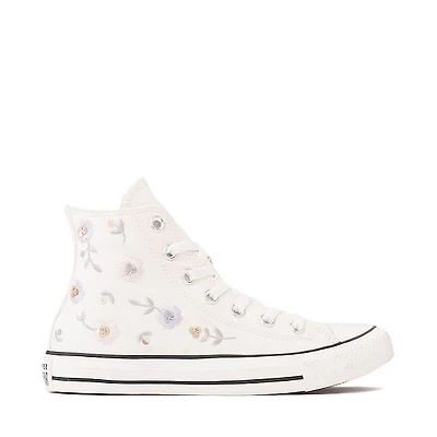 Converse Chuck Taylor All Star High-Top Sequin Floral Sneaker - Vintage White
