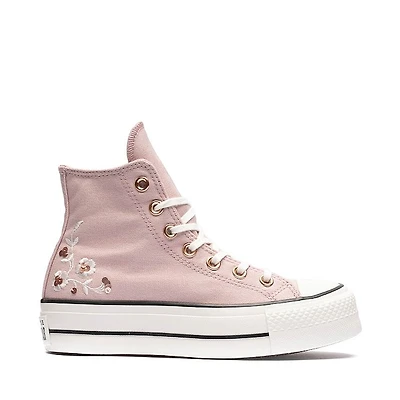 Womens Converse Chuck Taylor All Star Lift Sequin Floral High-Top Sneaker - Petal Pink