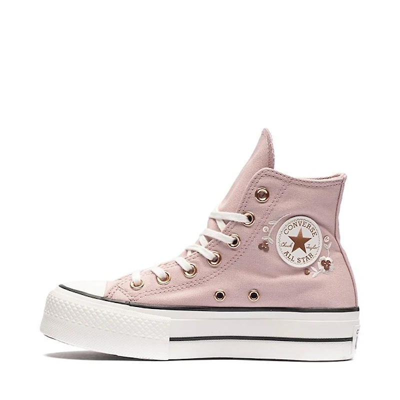Womens Converse Chuck Taylor All Star Lift Sequin Floral High-Top Sneaker - Petal Pink