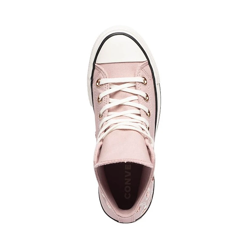 Womens Converse Chuck Taylor All Star Lift Sequin Floral High-Top Sneaker - Petal Pink