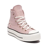 Womens Converse Chuck Taylor All Star Lift Sequin Floral High-Top Sneaker - Petal Pink