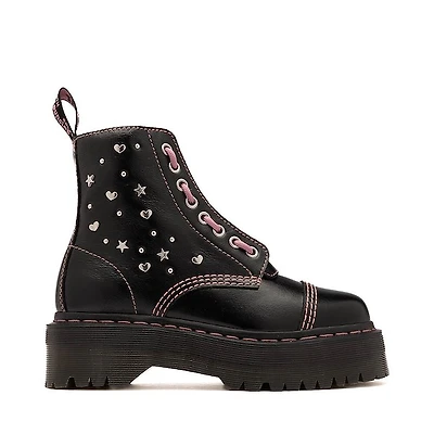 Womens Dr. Martens Sinclair Hearts and Stars Boot - Black