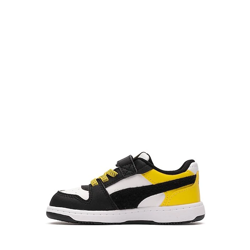PUMA x Transformers Rebound Slam Low Athletic Shoe - Baby / Toddler White Black Bright Mango Yellow