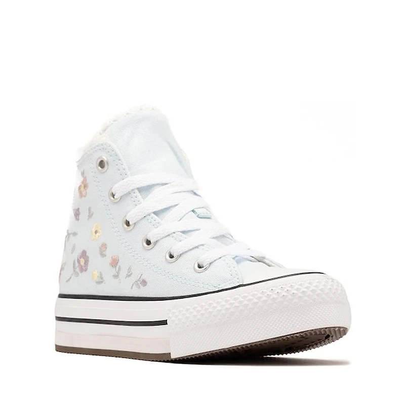 Converse Chuck Taylor All Star Lift Flower High-Top Sneaker - Little Kid Cold Touch