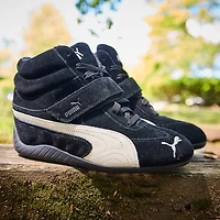 Womens PUMA Speedcat Wedge Athletic Shoe - Black / White