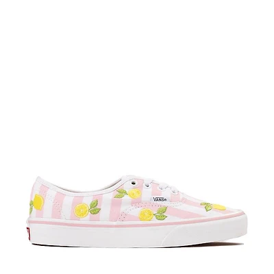 Vans Authentic Lemons & Stripes Skate Shoe - Light Pink / White Yellow