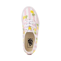 Vans Authentic Lemons & Stripes Skate Shoe - Light Pink / White Yellow