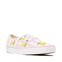 Vans Authentic Lemons & Stripes Skate Shoe - Light Pink / White Yellow