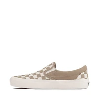 Vans Slip-On Checkerboard Skate Shoe - Tan / White