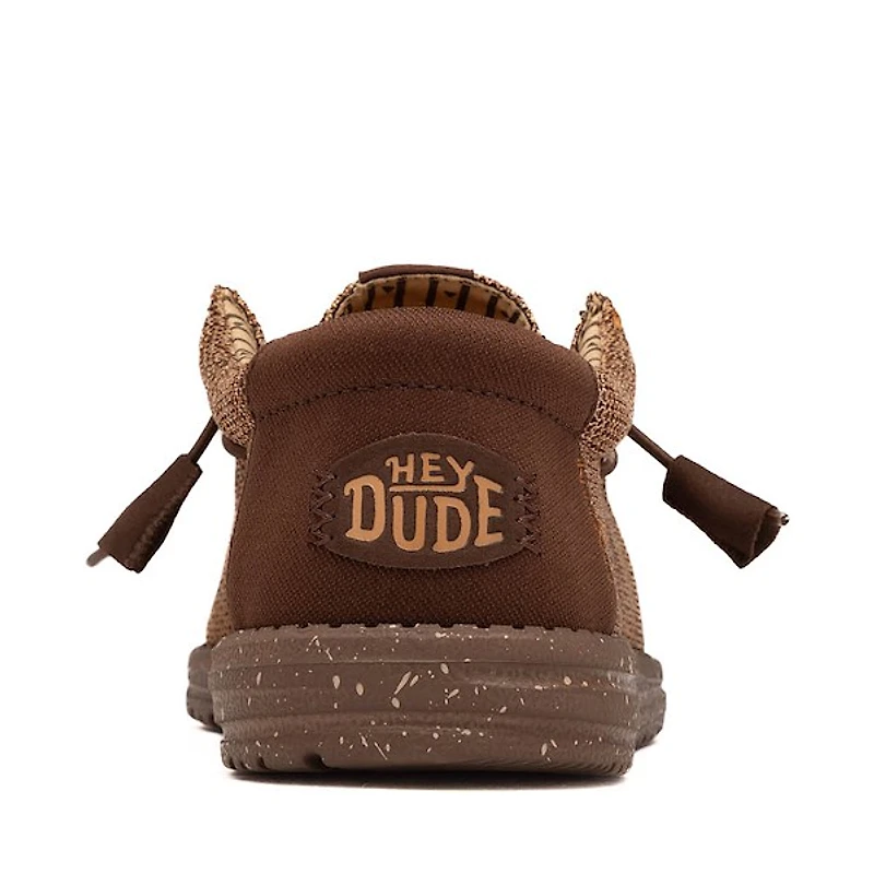 Mens HEYDUDE Wally Stretch Casual Shoe - Chocolate