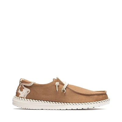 Womens HEYDUDE Wendy Canvas Western Slip-On Casual Shoe - Tobacco