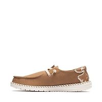 Womens HEYDUDE Wendy Canvas Western Slip-On Casual Shoe - Tobacco