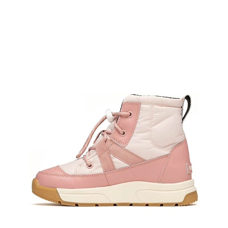 Sorel Whitney&trade III Mid Waterproof Boot - Big Kid - Pink Salt / Eraser Pink