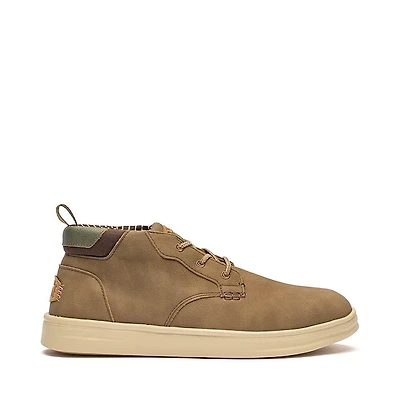 Mens HEYDUDE Paul Pro Mid Classic Casual Shoe - Nut