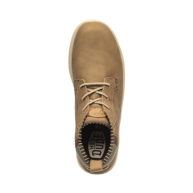 Mens HEYDUDE Paul Pro Mid Classic Casual Shoe - Nut