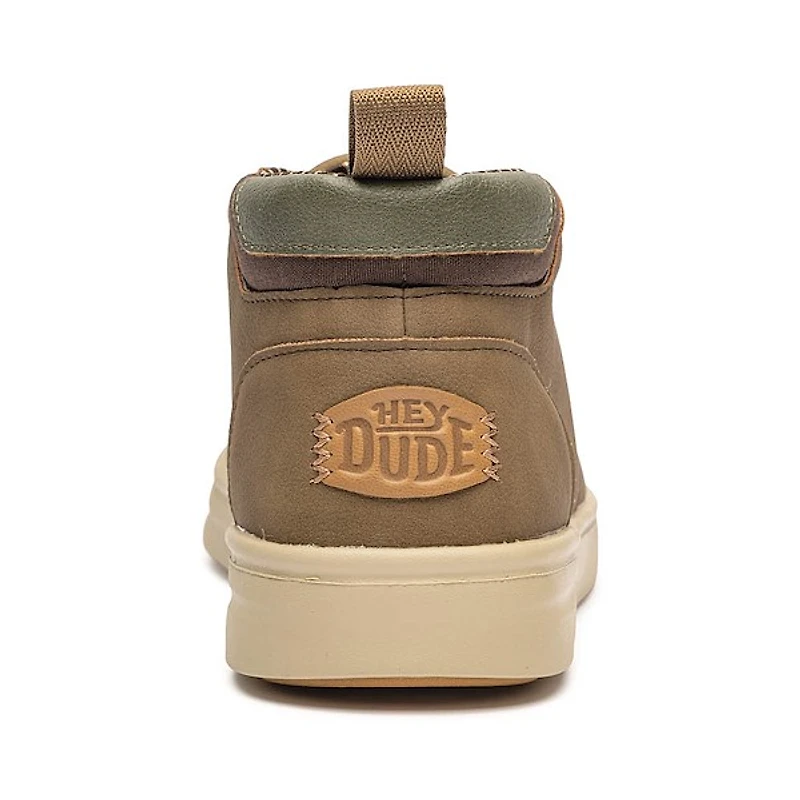 Mens HEYDUDE Paul Pro Mid Classic Casual Shoe - Nut