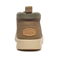 Mens HEYDUDE Paul Pro Mid Classic Casual Shoe - Nut