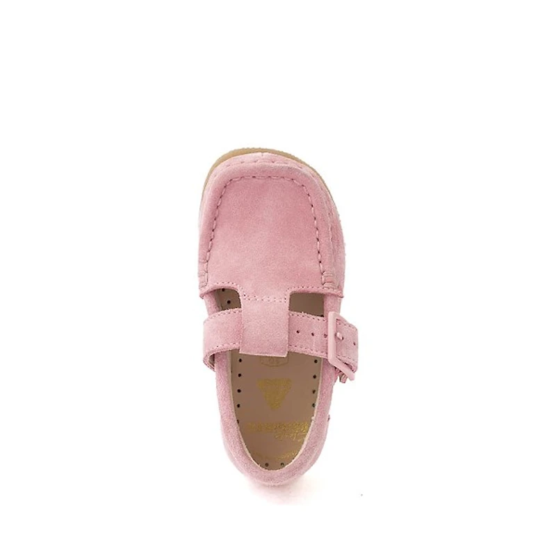 Clarks Wallabee Evo T-Bar Mocassin - Toddler Dusty Pink
